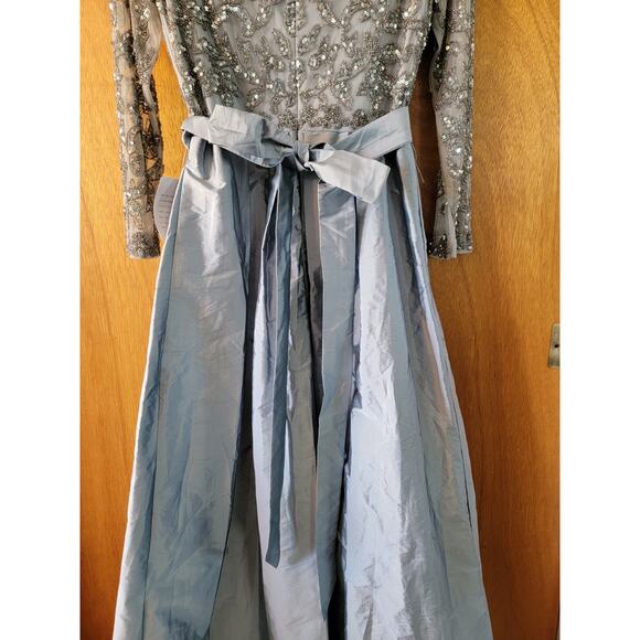 NWT Pissaro Nights Beaded Illusion Taffeta Cocktail Dress Pisarro Nights Sz 6 - Picture 11 of 11